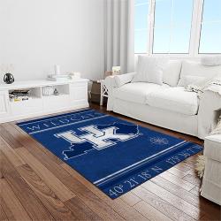 ncaa kentucky wildcats football team logo sport carpet area rug home decor best gift for friends light room ktwc22