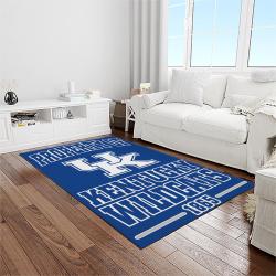 ncaa kentucky wildcats football team logo sport carpet area rug home decor best gift for friends light room ktwc34