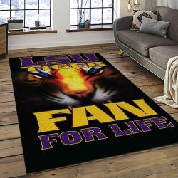 NCAA LSU Tigers Basketball Team Logo Sport Carpet Area Rug Home Decor Best Gift For Friends LSU1