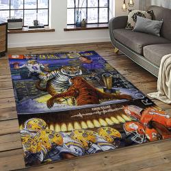 NCAA LSU Tigers Basketball Team Logo Sport Carpet Area Rug Home Decor Best Gift For Friends LSU14