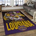 ncaa lsu tigers basketball team logo sport carpet area rug home decor best gift for friends dark room lsu20
