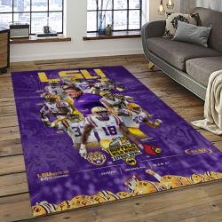 NCAA LSU Tigers Basketball Team Logo Sport Carpet Area Rug Home Decor Best Gift For Friends LSU21