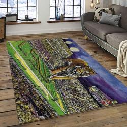 NCAA LSU Tigers Basketball Team Logo Sport Carpet Area Rug Home Decor Best Gift For Friends LSU26