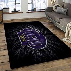 NCAA LSU Tigers Basketball Team Logo Sport Carpet Area Rug Home Decor Best Gift For Friends LSU5