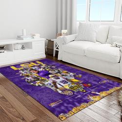 ncaa lsu tigers basketball team logo sport carpet area rug home decor best gift for friends light room lsu21