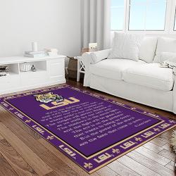 ncaa lsu tigers basketball team logo sport carpet area rug home decor best gift for friends light room lsu25