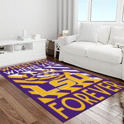 ncaa lsu tigers basketball team logo sport carpet area rug home decor best gift for friends light room lsu3
