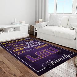 ncaa lsu tigers basketball team logo sport carpet area rug home decor best gift for friends light room lsu4