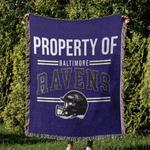 nfl baltimore ravens football team woven tapestry blanket amazing gift for fans and friends home decor brw10
