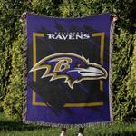 nfl baltimore ravens football team woven tapestry blanket amazing gift for fans and friends home decor brw11