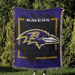 NFL Baltimore Ravens Football Team Woven Tapestry Blanket Amazing Gift For Fans And Friends Home Decor BRW11