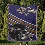 nfl baltimore ravens football team woven tapestry blanket amazing gift for fans and friends home decor brw12