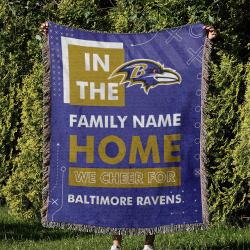 NFL Baltimore Ravens Football Team Woven Tapestry Blanket Amazing Gift For Fans And Friends Home Decor BRW15