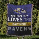 nfl baltimore ravens football team woven tapestry blanket amazing gift for fans and friends home decor brw16
