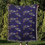nfl baltimore ravens football team woven tapestry blanket amazing gift for fans and friends home decor brw20