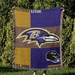nfl baltimore ravens football team woven tapestry blanket amazing gift for fans and friends home decor brw23