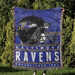 NFL Baltimore Ravens Football Team Woven Tapestry Blanket Amazing Gift For Fans And Friends Home Decor BRW29