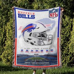 NFL Buffalo Bills Football Team Woven Tapestry Blanket Amazing Gift For Fans And Friends Home Decor BBW37