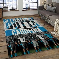 NFL Carolina Panthers Rectangle Rug Personalized Non-Slip Carpet Gift For Football Fans CNPS20