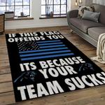 nfl carolina panthers football team logo sport carpet area rug gift for friends dark room cnps27