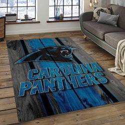 NFL Carolina Panthers Rectangle Rug Personalized Non-Slip Carpet Gift For Football Fans CNPS37
