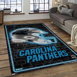 NFL Carolina Panthers Rectangle Rug Personalized Non-Slip Carpet Gift For Football Fans CNPS40