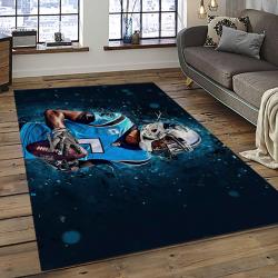 NFL Carolina Panthers Rectangle Rug Personalized Non-Slip Carpet Gift For Football Fans CNPS6