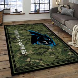 NFL Carolina Panthers Rectangle Rug Personalized Non-Slip Carpet Gift For Football Fans CP36