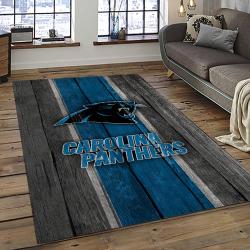 NFL Carolina Panthers Rectangle Rug Personalized Non-Slip Carpet Gift For Football Fans CP44