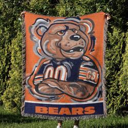 NFL Chicago Bears Football Team Woven Tapestry Blanket Amazing Gift For Fans And Friends Home Decor CBW10