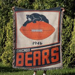 NFL Chicago Bears Football Team Woven Tapestry Blanket Amazing Gift For Fans And Friends Home Decor CBW3