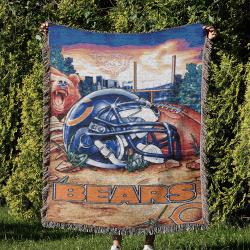 NFL Chicago Bears Football Team Woven Tapestry Blanket Amazing Gift For Fans And Friends Home Decor CBW31