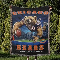 NFL Chicago Bears Football Team Woven Tapestry Blanket Amazing Gift For Fans And Friends Home Decor CBW34