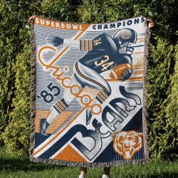 NFL Chicago Bears Football Team Woven Tapestry Blanket Amazing Gift For Fans And Friends Home Decor CBW36