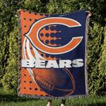 nfl chicago bears football team woven tapestry blanket amazing gift for fans and friends home decor cbw7