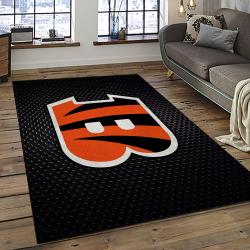 NFL Cincinnati Bengals Retangle Rug Personalized Non-Slip Carpet Gift For Football Fans CNNS13