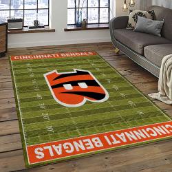 NFL Cincinnati Bengals Football Team Logo Sport Carpet Area Rug Who Dey Nation Gift For Friends CNNS19
