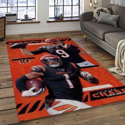 NFL Cincinnati Bengals Football Team Logo Sport Carpet Area Rug Who Dey Nation Gift For Friends CNNS58