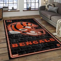 NFL Cincinnati Bengals Football Team Logo Sport Carpet Area Rug Who Dey Nation Gift For Friends CNNS59