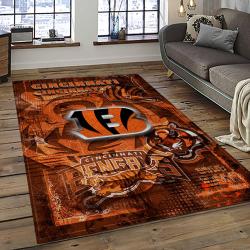 NFL Cincinnati Bengals Football Team Logo Sport Carpet Area Rug Who Dey Nation Gift For Friends CNNS61