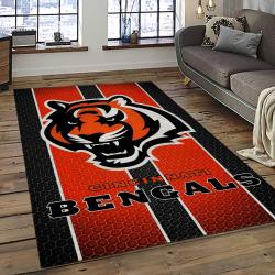 NFL Cincinnati Bengals Football Team Logo Sport Carpet Area Rug Who Dey Nation Gift For Friends CNNS71