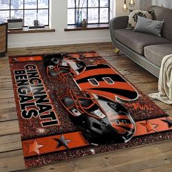 NFL Cincinnati Bengals Football Team Logo Sport Carpet Area Rug Who Dey Nation Gift For Friends CNNS77