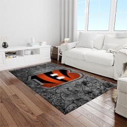 nfl cincinnati bengals football team logo sport carpet area rug who dey nation gift for friends light room cnns15