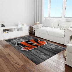 nfl cincinnati bengals football team logo sport carpet area rug who dey nation gift for friends light room cnns16