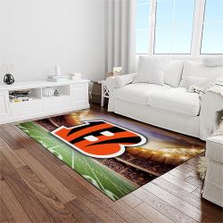 nfl cincinnati bengals football team logo sport carpet area rug who dey nation gift for friends light room cnns17