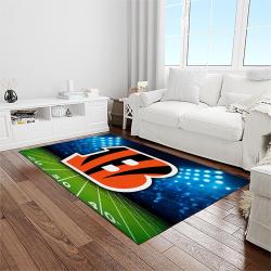 nfl cincinnati bengals football team logo sport carpet area rug who dey nation gift for friends light room cnns18