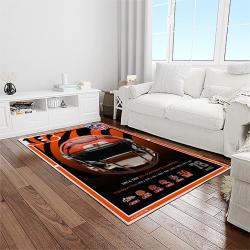 nfl cincinnati bengals football team logo sport carpet area rug who dey nation gift for friends light room cnns27