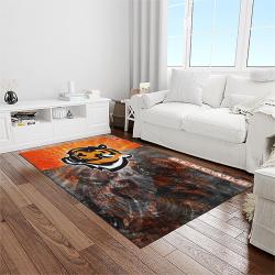 nfl cincinnati bengals football team logo sport carpet area rug who dey nation gift for friends light room cnns46