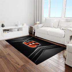 nfl cincinnati bengals football team logo sport carpet area rug who dey nation gift for friends light room cnns5
