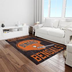 nfl cincinnati bengals football team logo sport carpet area rug who dey nation gift for friends light room cnns51
